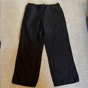 Eileen Fisher Black Dress Pants Wide-Leg Full-Length